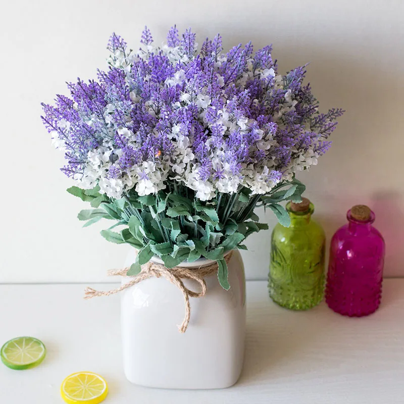 10 Heads/Bouquet Silk Artificial Lavender Flower Fake Flower For Home Garden Plant Decor Flower Home Desk Decor 10 Heads/Bouquet Silk Artificial Lavender Flower Fake Flower For Home Garden Plant Decor Flower Home Desk Decor