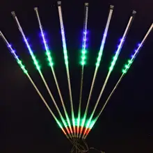 1 комплект 8 трубок 50 см 36led Led синхронный Метеоритный Дождь трубка на троссе снаружи Рождество Свадьба Сад улица дерево дорога праздник