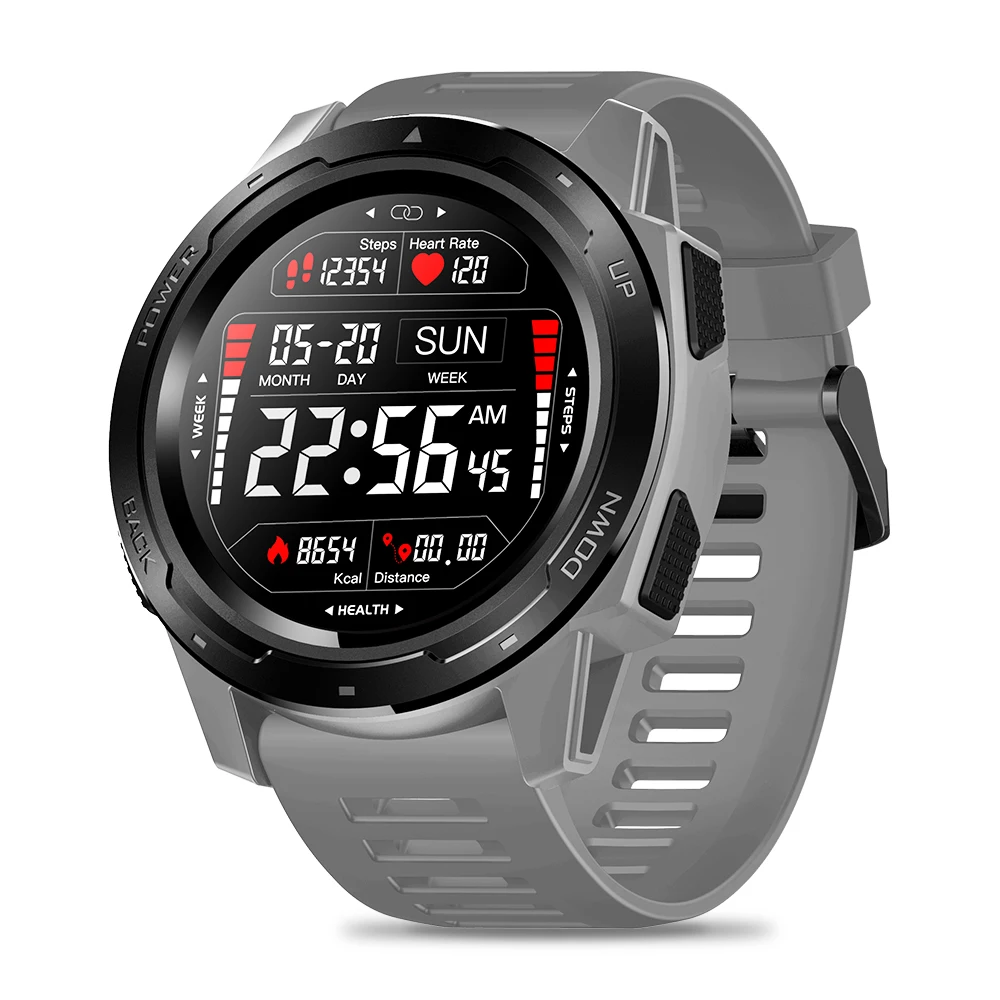 Zeblaze VIBE 5 IP67 Водонепроницаемый сердечный ритм длительный срок службы батареи цветной экран дисплей мульти-спортивные режимы фитнес-трекер умные часы - Цвет: Серый