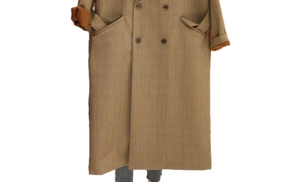 Осенние винтажные куртки в британском ретро стиле, свободные длинные блейзеры с поясом на талии, клетчатый пиджак, двубортный тонкий пиджак