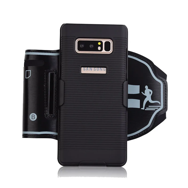 Note8 حالة الرياضة الذراع الفرقة معصمه حقيبة لهاتف سامسونج galaxy note 8 غطاء رياضة الجري ممارسة حامل هاتف شارة الغطاء الخلفي