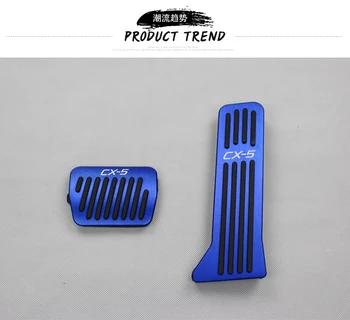 

For Mazda CX-5 2017-2018 2pcs High-quality aluminum alloy Non-Drilling Brake Accelerator Pedal Plate Pad Car-styling Car-covers