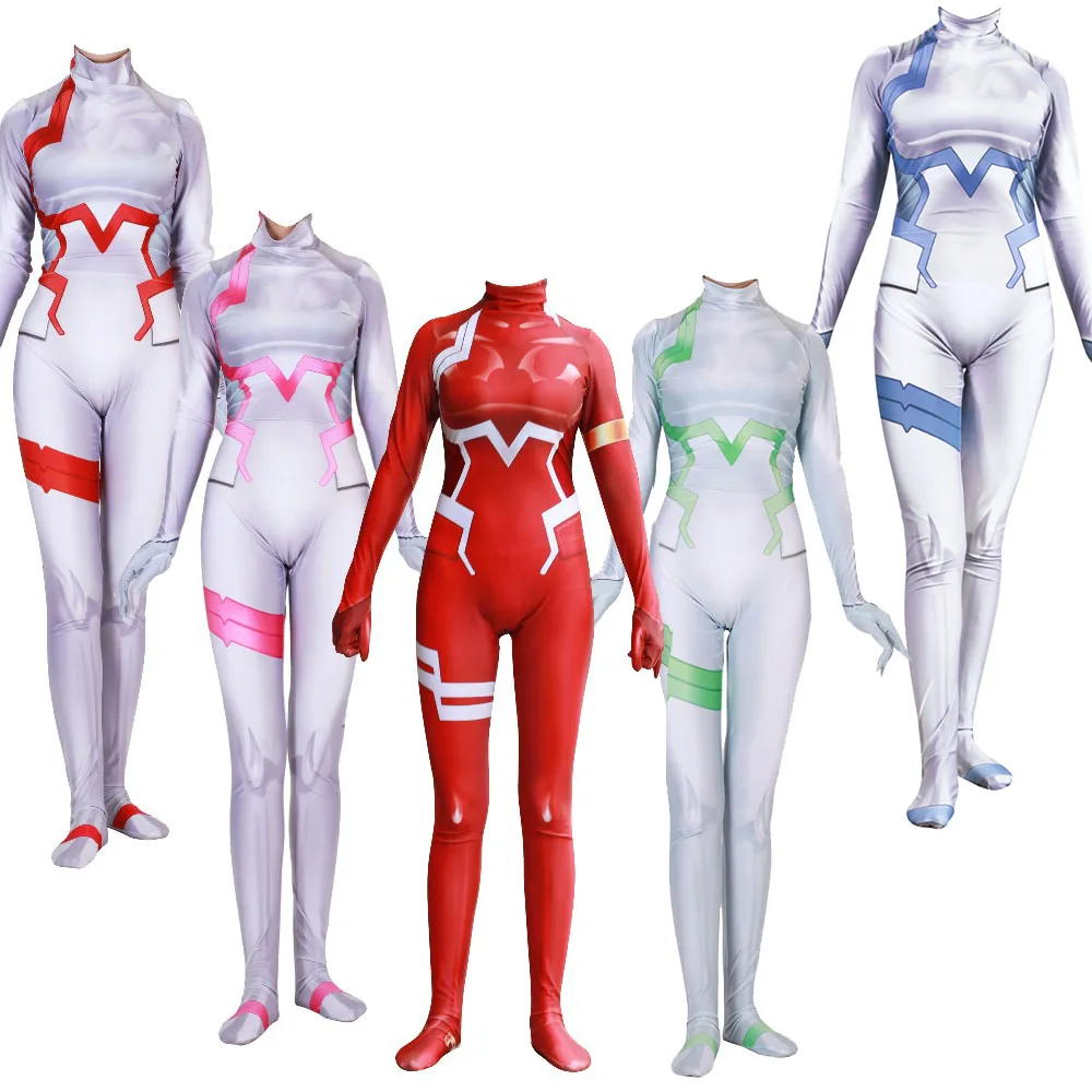 Комбинезон для косплея аниме дорогой 02 костюм любимый в FRANXX ICHIGO Zero Two Женский