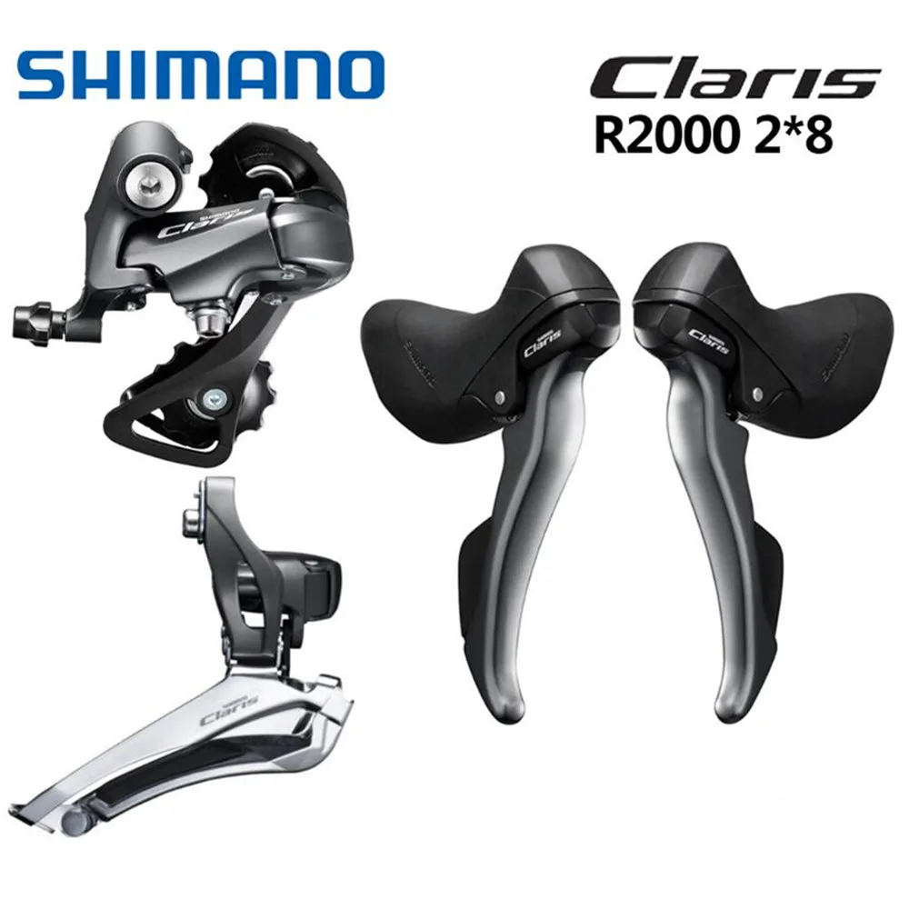 

Shimano Claris R2000 Groupset 2x8 Speed Road Bike STI Shifter Derailleur Mini Set Front Derailleur + Rear Derailleur + Shifters