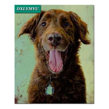 

Diamond Embroidery 5D Diamond Painting Happy smiling dog Diamond Mosaic Rhinestone Cross Stitch Children's room Decoration gift