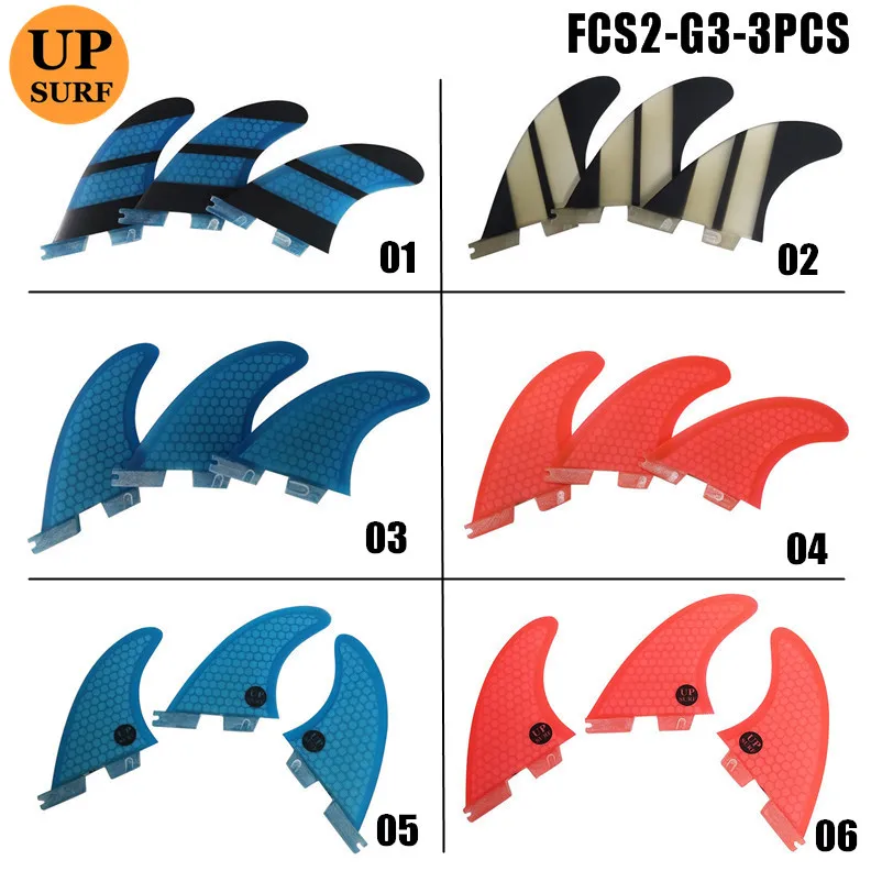 Весло FCS2 доски для серфинга G3 синий серфинга плавники комплект из 3 предметов из стекловолокна плавник с Сотами в серфинге FCSII плавники