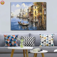 Diy картина маслом по номерам художественная краска по номерам венецианское украшение пейзажа картина приморский город
