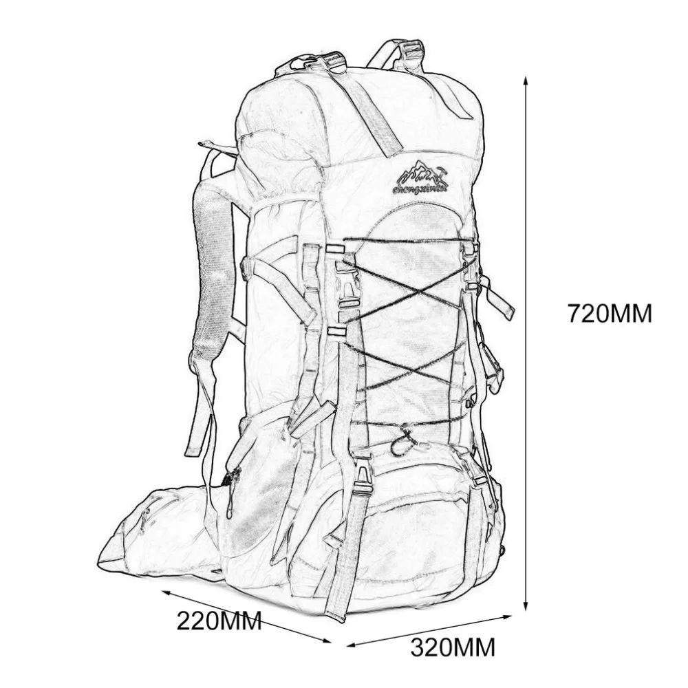 60L большой емкости открытый спортивный альпинистский рюкзак Внутренняя рама походный Кемпинг Треккинг водонепроницаемый сумки на плечо Горячая