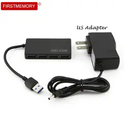 4 Порты USB 3,0 хаб Портативный ультра-тонкий USB разветвитель с AU/EU/US/UK внешний мощность адаптер для Windows XP/Vista/7/8 MAC