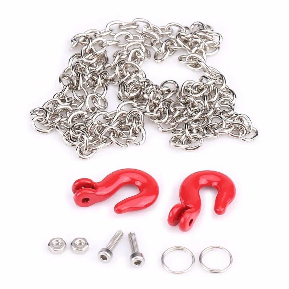 2018 New 110 Scale Metal Alloy Chain & Hook Tow Shackles Bracket For 1