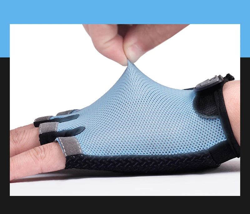 Summer menwomen fitness gloves gym weightlifting cycling yoga bodybuilding training thin breathable non-slip half finger gloves (5)