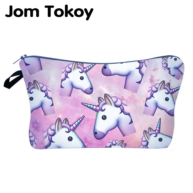 Jom Tokoy новые модные брендовые косметички с тепловым принтом Женская дорожная