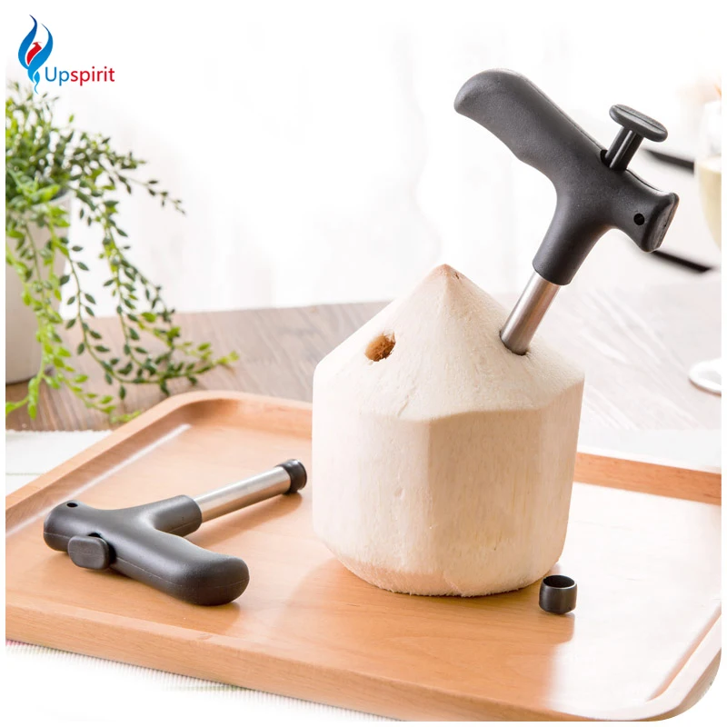 

Upspirit Stainless Steel Coconut Opener Opening Driller Kitchen Cooking Tools Fruit Cut Knife Hole Tool Cleaning Stick