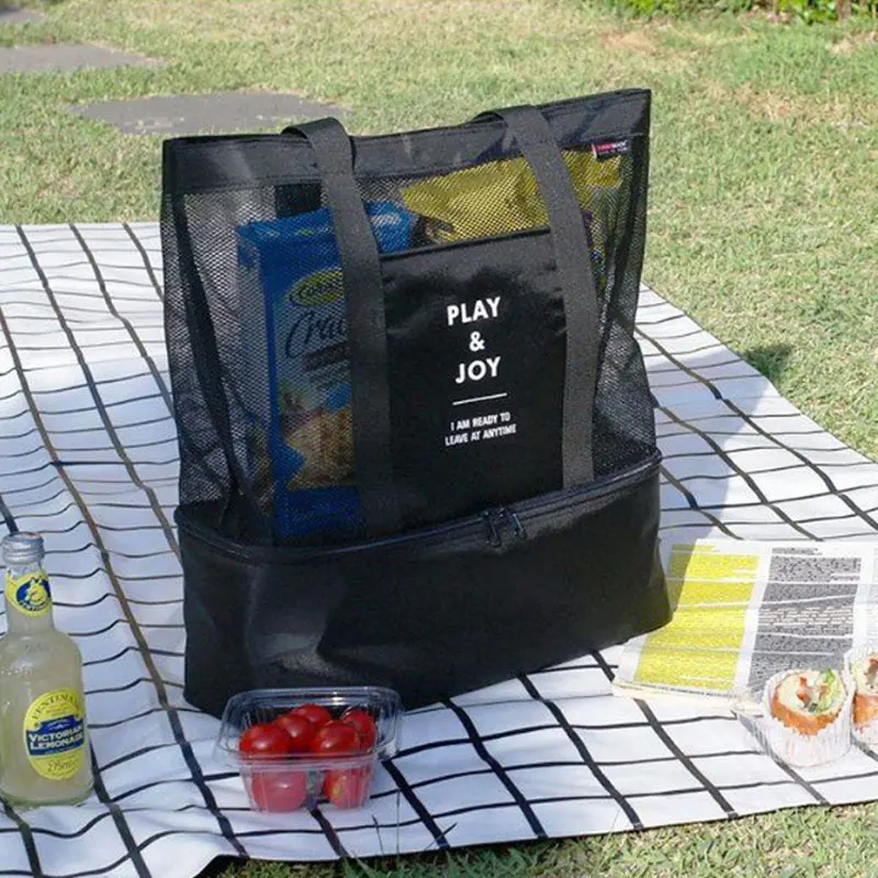 

Picnic Bag For Travel Portable Shoulder Double Layer Storage Bag Durable Insulation Package High Capacity Handbag Luggage Bag