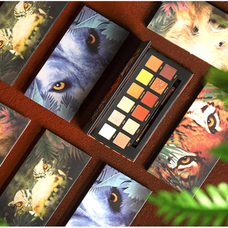 

New famous 12 Color Animal Shimmer Matte Flash Palette Eye Shadow Nude Beauty Set makeup eyeshadow palette
