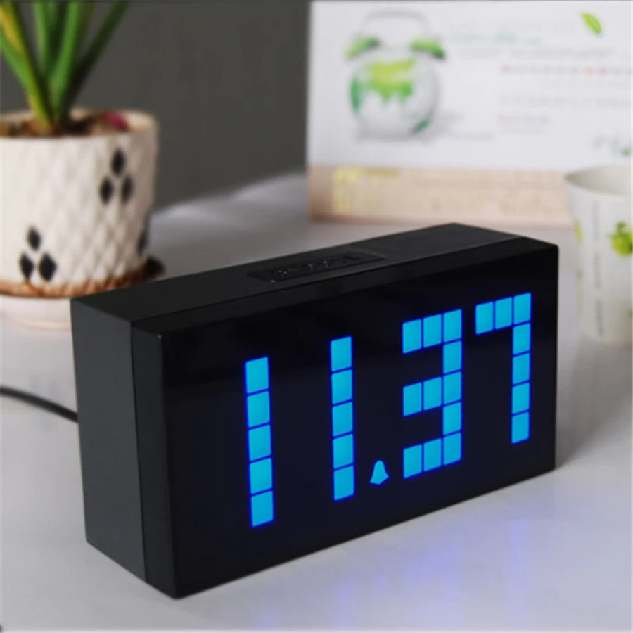  KOSDA LED Digital Desktop Alarm Clock Voice Control Temperature Wireless Charger for Phone led tabl