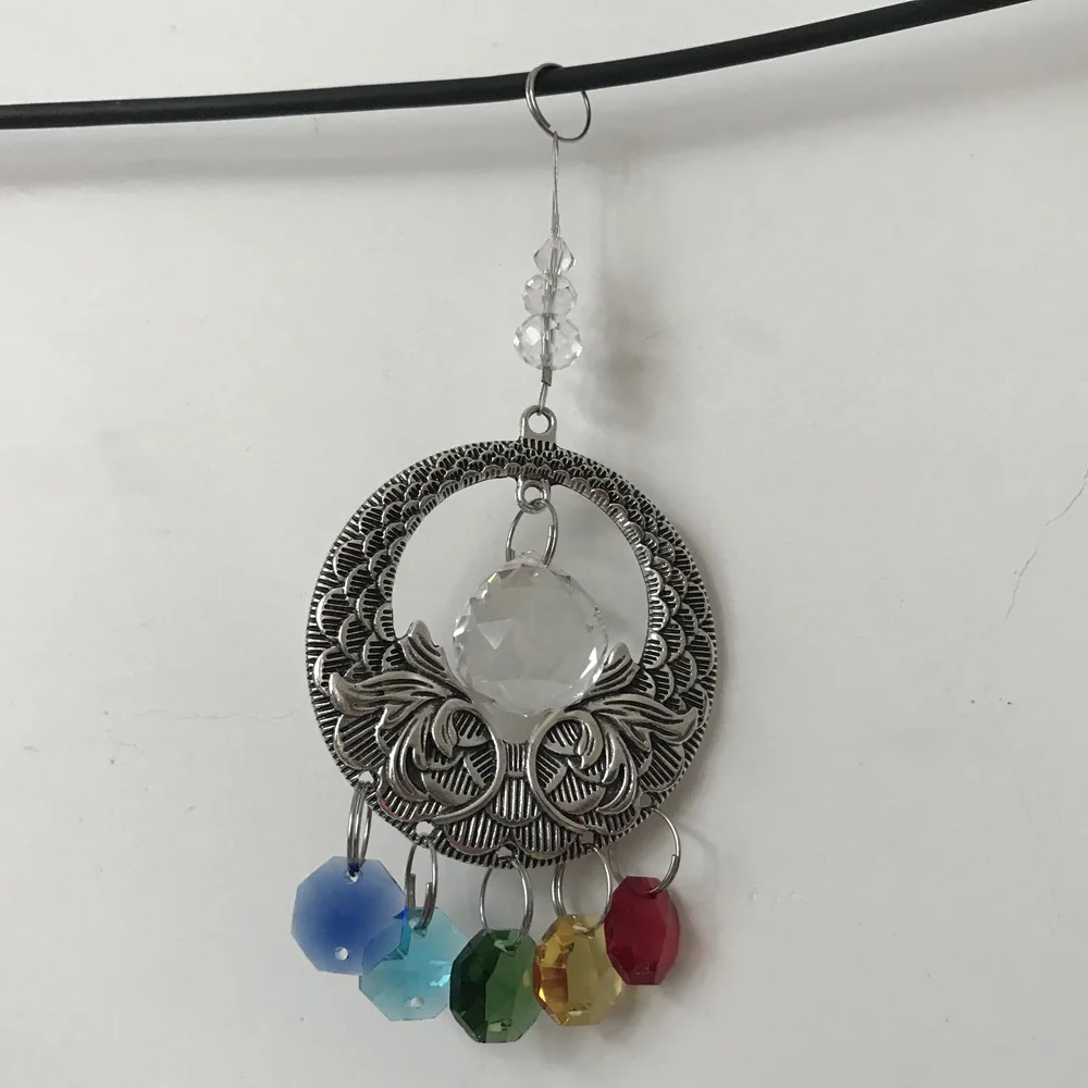 1 шт. хрустальный шар Suncatcher Chakra люстра кулон Декор Радуга производитель Висячие призматические орнаменты подарки