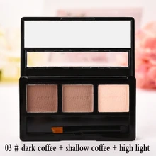BY NANDA Professional No.03 Eye Brow Makeup Waterproof Glitter and Shimmer Eyebrow Powder Palette Eye Shadow Make Up Set Kit Bhs