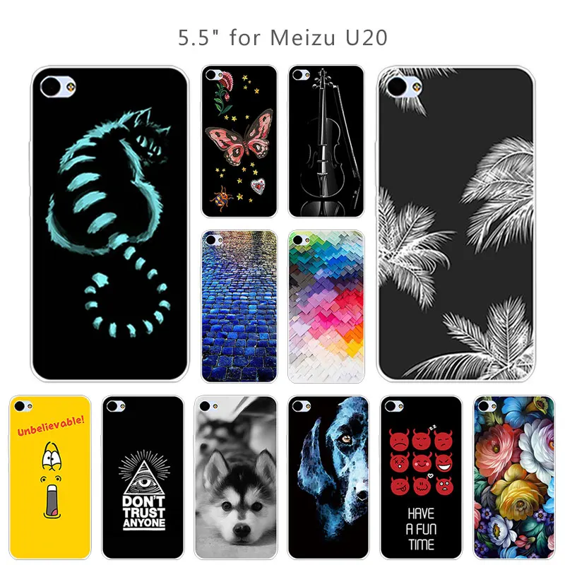 TPU Case For Meizu U20 5.5 inch Transparent Soft Silicon Ultrathin Back Phone Cases Brick Road Cover Slim Shells |