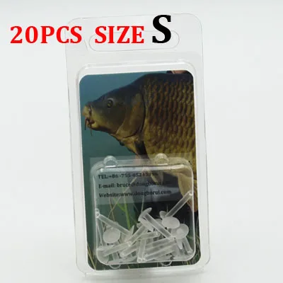 20PCS -Size S 20 шт., аксессуары для ловли карпа, зажимы для волос, шарики для прикорма рыбы, винтовые методы приманки, инструмент для ловли карпа - Цвет: 20PCS -Size S