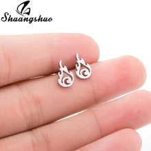 Shuangshuo, индивидуальные готические серьги с пламенем, креативные серьги-гвоздики с огнем, в стиле хип-хоп, для ночного клуба, крутые серьги, ювелирные изделия из нержавеющей стали