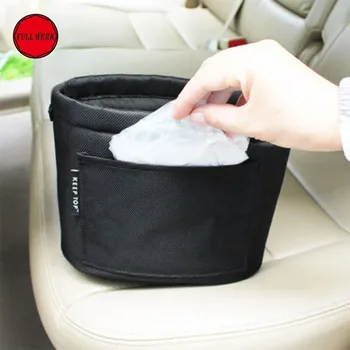 

1pc Foldable Car Auto Trash Container Storage Box Garbage Bin for Car Dustbin Bag Organizer Interior Stowing Tidying