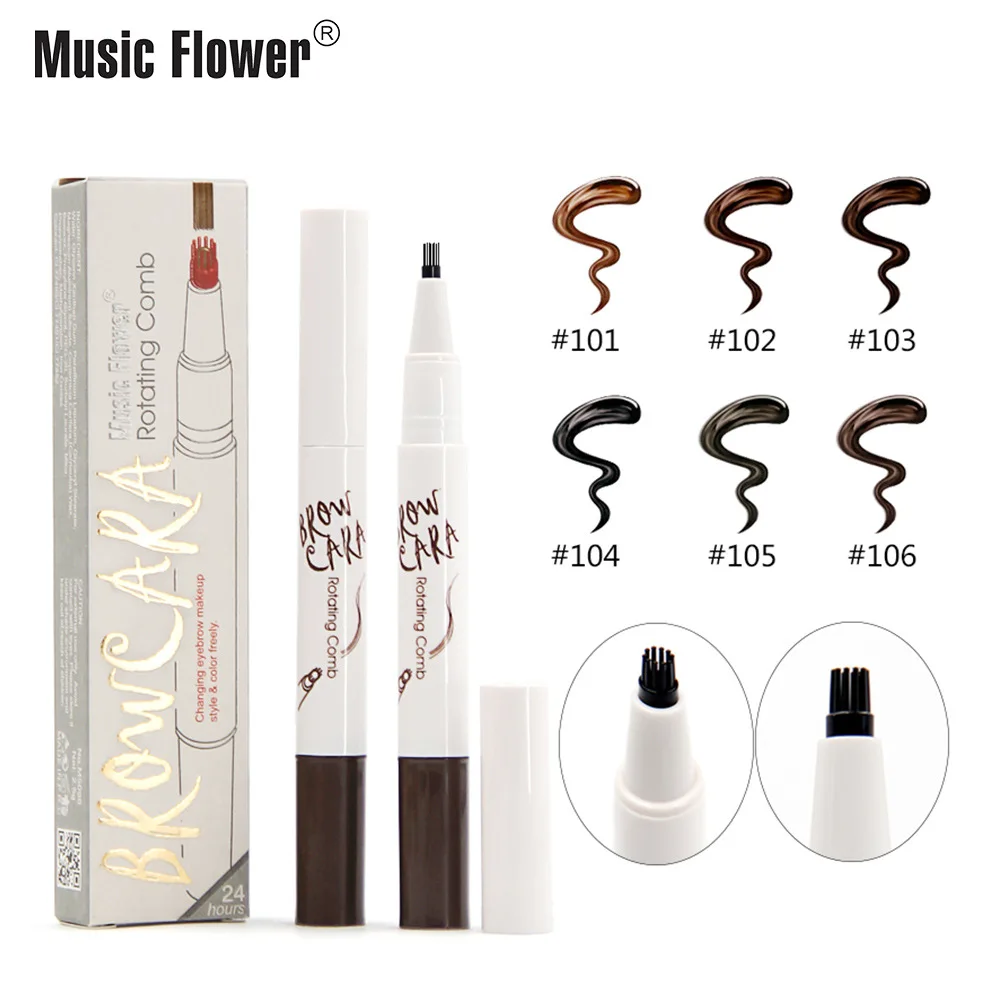 Dyeing Eyebrow Rotating Pen Comb Eyebrow Pencil Lasting Waterproof Not Smudged Six Colors Dyeing Eyebrow Rotating Pen Comb Eyebrow Pencil Lasting Waterproof Not Smudged Six Colors