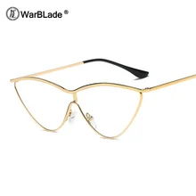 WarBLade модные брендовые Новые Кошачий глаз женские очки прозрачные линзы, очки ретро высококачественные винтажные оптические очки