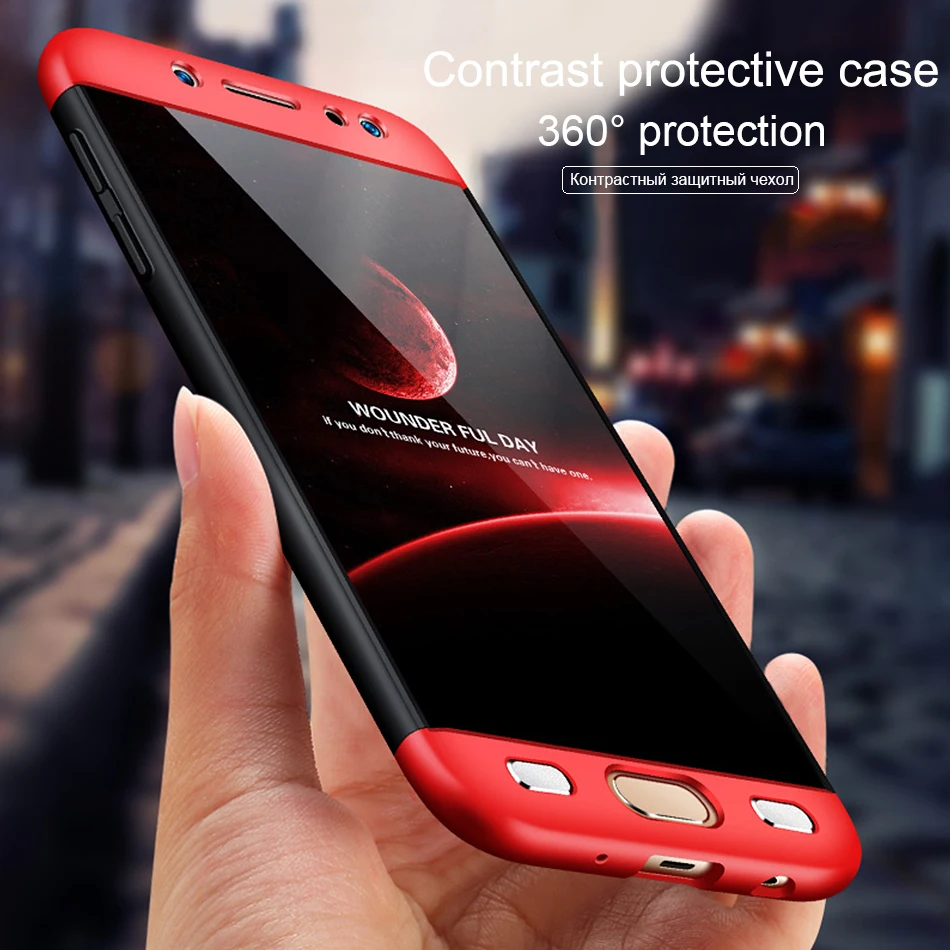 

360 Degree Full Protection Cases For Samsung Galaxy J7 J5 J3 2017 J2 J4 J6 A6 A8 2018 C9 Pro Slim Matte Phone Cover Bag Coque
