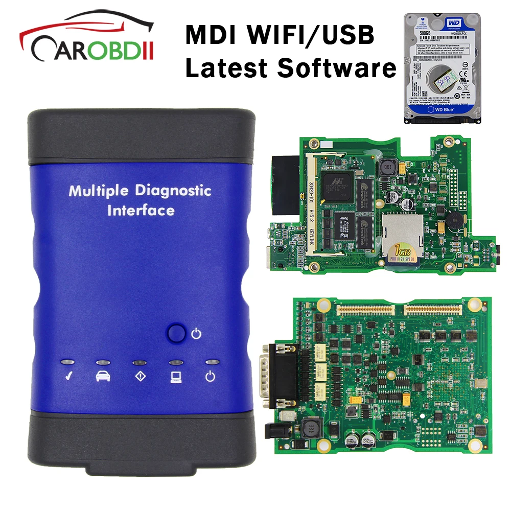 

OBD MDI For GM Multiple WIFI OBD OBD2 Scanner Car Diagnostic Auto Tool MDI WI-FI USB Diagnostic Interface Multi-Language