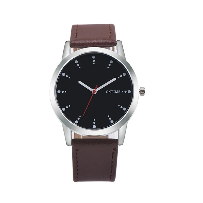 

men watch 2017 male great sale Retro Design Dot Leather Band Analog Alloy Quartz Wrist Watch hot top clock relogio 170330