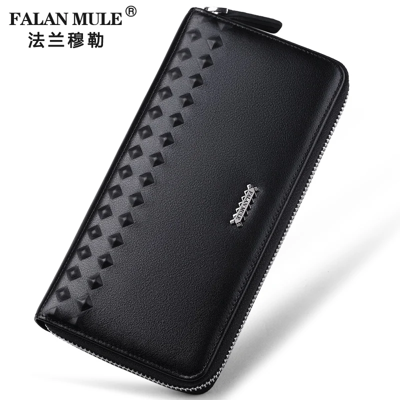FALAN MULE Brand Fashion Men Wallets Genuine Leather Wallet Men Clutch Purse Credit Card Holder FALAN MULE Brand Fashion Men Wallets Genuine Leather Wallet Men Clutch Purse Credit Card Holder