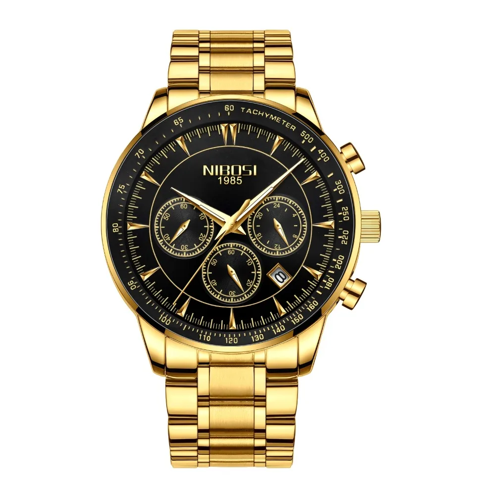  NIBOSI Men Watch 2019 Military Waterproof Date Mens Watches Top Brand Luxury Chronograph Creative W