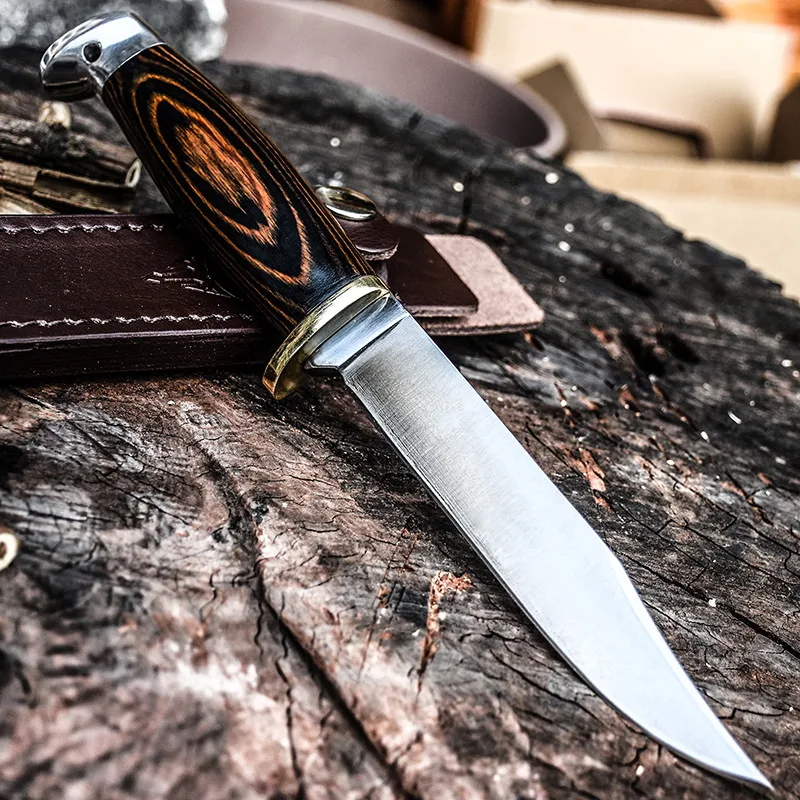 

MILITARY Tactical Fixed Blade knives 8CR18MOV 60HRC Wilderness Fishing Hunting Survival Skinning Bowie KNIFE Camping+ Sheath NEW