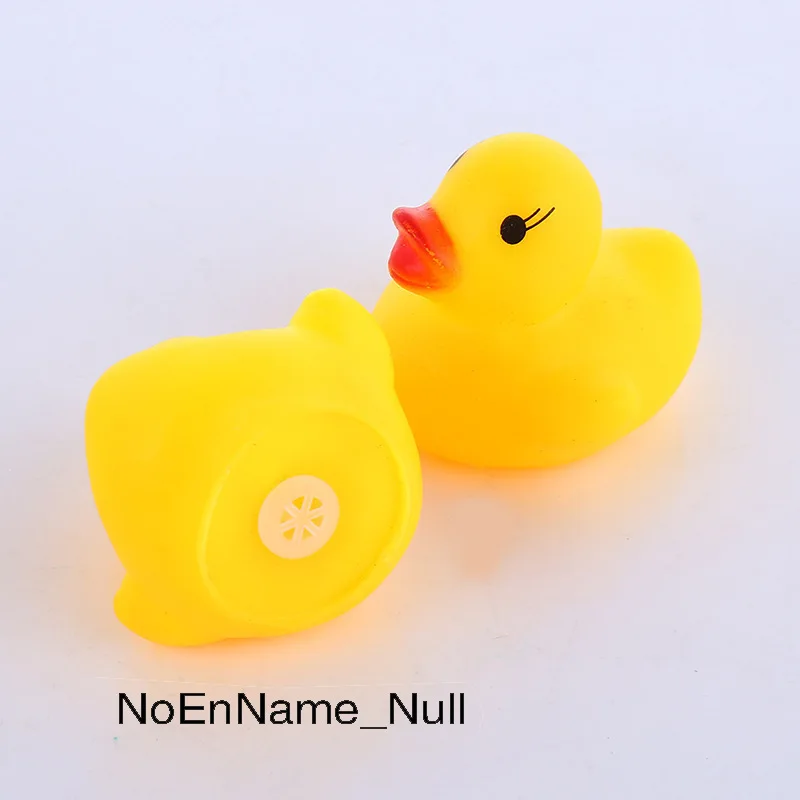 100pcs/lot Bath Duck Sound Floating Rubber Ducks Toy Rubber Duck Classic Toys