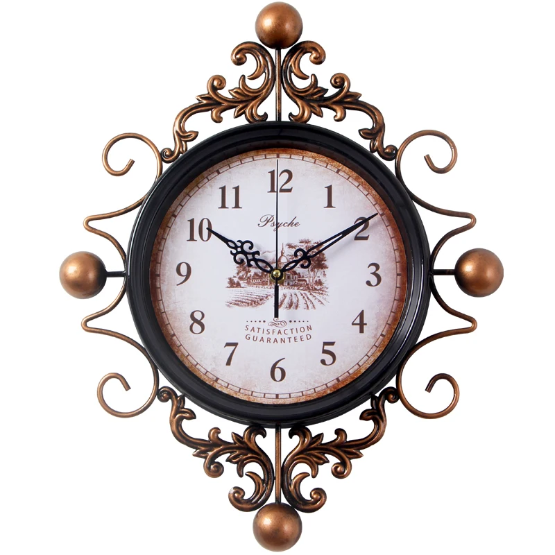 Большие ретро цифровые металлические настенные часы, домашний декор, железные настенные часы, античный стиль, домашние большие подвесные современные дизайнерские часы