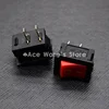 10 Uds KCD1-101 AC 6A 250V 2 Pin/ME/SPST Snap en Mini botón rojo barco interruptor basculante 15*21MM ► Foto 3/3