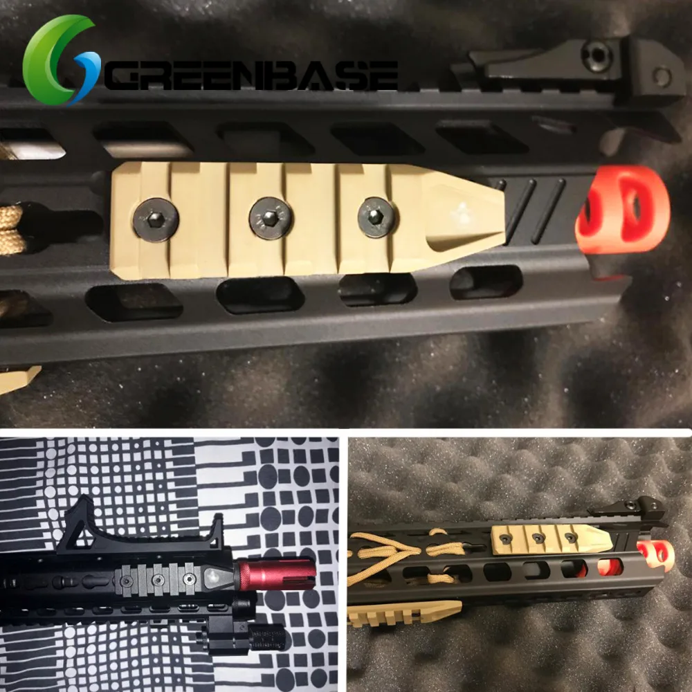 Greenbase Keymod Rail Охотничьи аксессуары 5 слотов Keymod Handguard Rail для URX 4,0 Quad Rail Black/Dark Earth