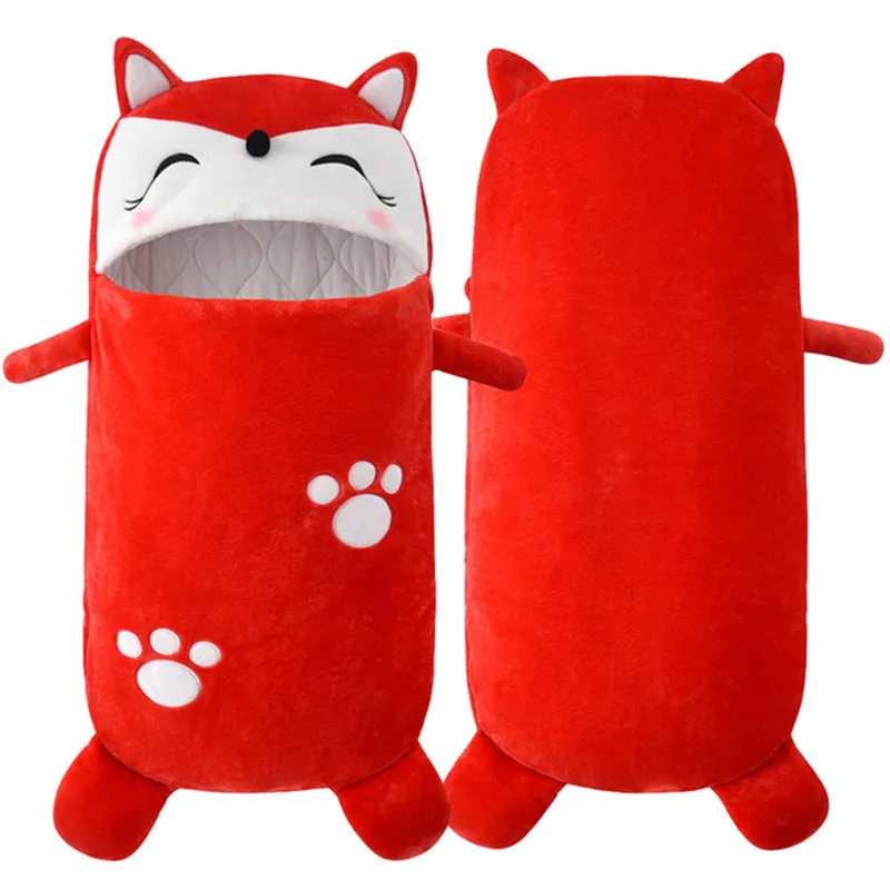 Красный Baby Sleeping Bag Newborns Flannel Cartoon Fox Sleep Bag Kids Winter Sleepsacks Bag Swaddle Baby Envelopes for 0-3 Years - Цвет: Красный