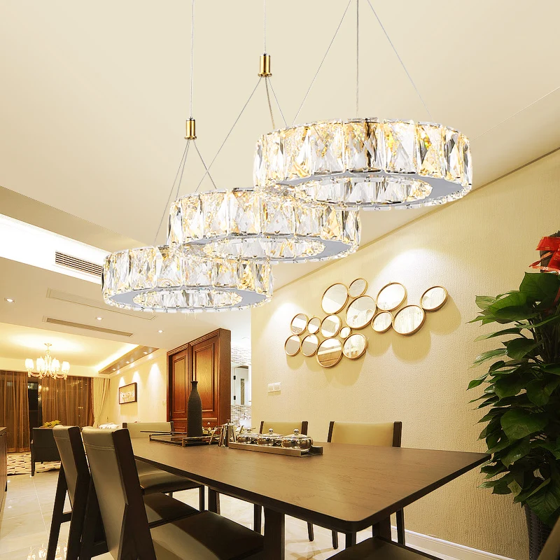 Restaurant chandeliers three rectangular modern minimalist atmosphere