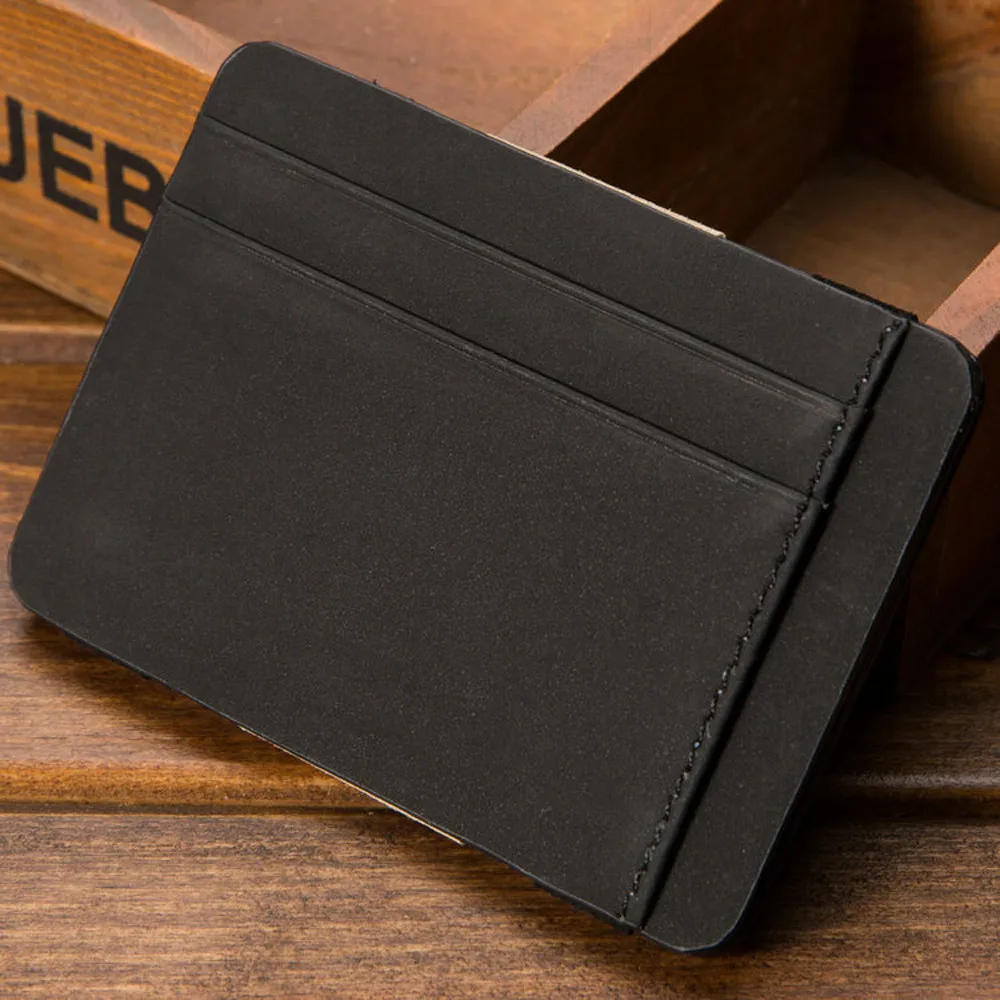 Buy Mens Bifold Business Leather Zipper Wallet ID Ultrathin Credit Card Pockets