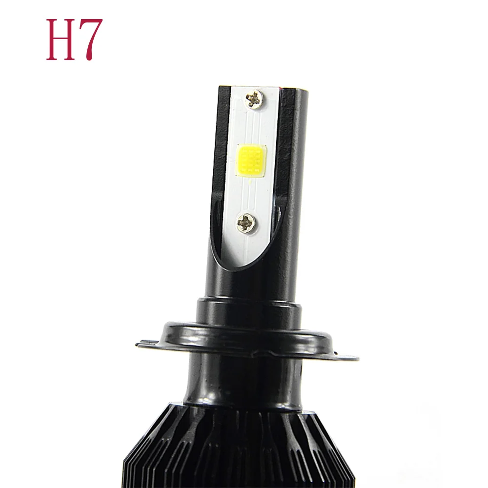 H7 H4 светодиодный головной светильник лампы H1 12V 6000K белый светильник 6400LM 60 Вт 2 шт. пара C6S автомобильные аксессуары H3 9006 9005 H8/H9/H11 для автомобилей