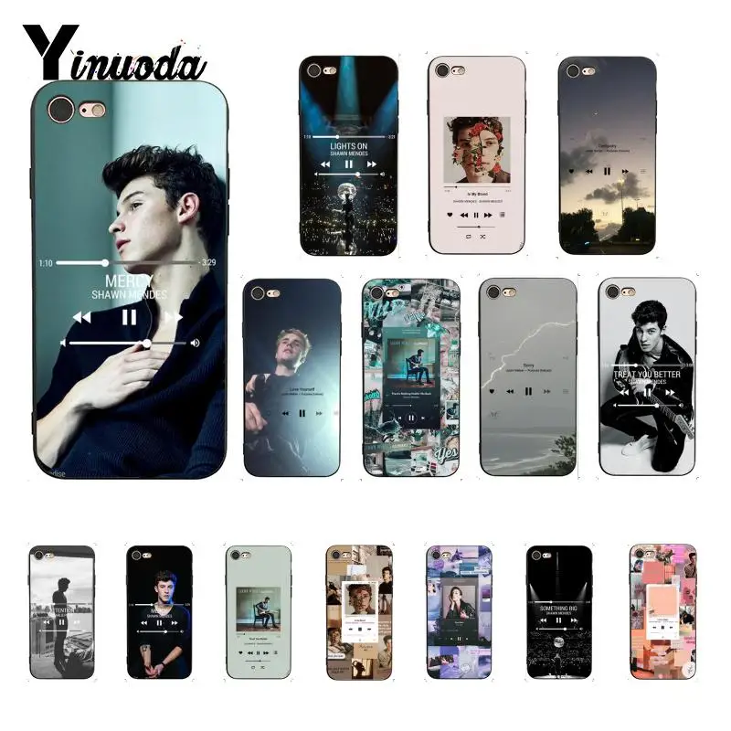 

Yinuoda Shawn Mendes Justin Bieber Cover Black Soft Shell Phone Case for iPhone 8 7 6 6S Plus X XS MAX 5 5S SE XR 10 Cover