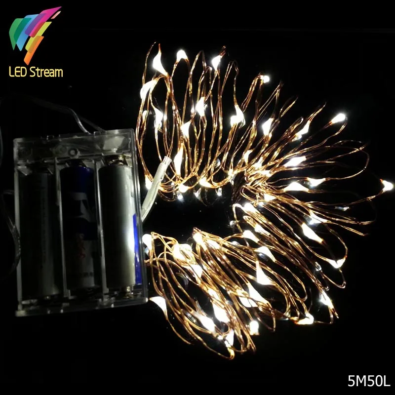 Aliexpress.com : Buy Battery Operated 5M 50leds Mini LED Decorative Copper Wire Fairy String ...