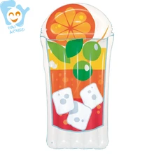 Гигантсм ский 190 см надувные фруктовый сок/мороженое с подстаканником бассейн плавательный пояс для плавания игрушка весело матрас плот Air кровать