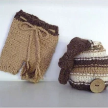 Детские эльф Пикси шляпа с Шорты комплекты для малышей, для новорожденных и маленьких мальчиков с длиным хвостом шляпа с помпонами; реквизит для фотографий; Размеры: 0-1 м, 3-4 м