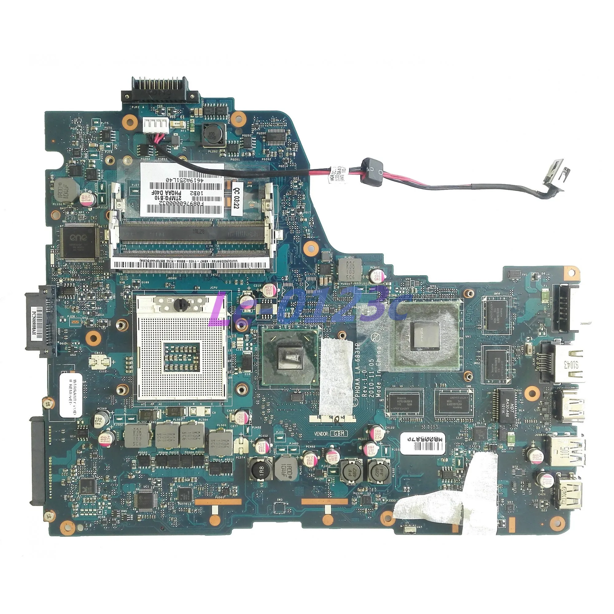 Fulcol для Toshiba Satellite A660 A665 Материнская плата ноутбука PHQAA LA-6831P K000125700 DDR3 | Компьютеры и