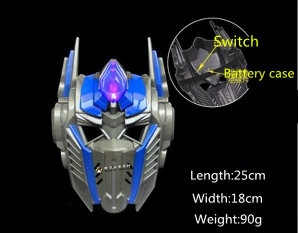 Светодиодный светильник Вечерние Маски Костюм Железный человек/Халк/Американский капитан шлем из фильма маски вечеринка Хэллоуин Детские игрушки дропшиппинг - Цвет: Transformers (LED)