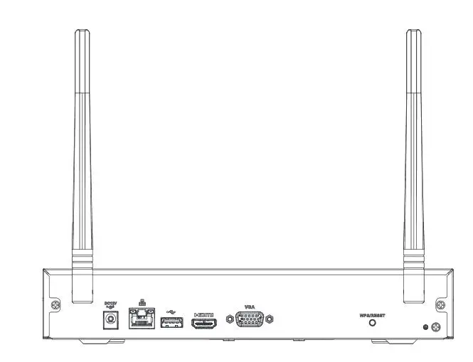 Dahua 3MP Пушечная камера Wi-Fi комплект: 4-канальный wifi NVR2104HS-W-4KS2 и 4 шт 3MP wifi наружная ip-камера IPC-HFW2325S-W