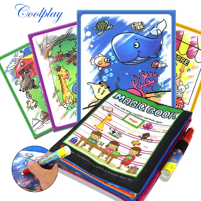 1Pc Baby Soft Cloth Magic Water Drawing Book With Magic